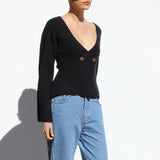 Cara Knit Top BLACK