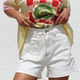 Off Duty Denim Shorts WHITE