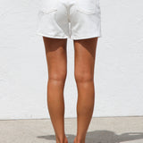 Off Duty Denim Shorts WHITE