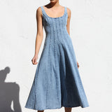 Lily Dress MID-BLUE