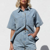Jovie Denim Set BLUE