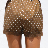 Cocoa Kiss Lace Shorts BROWN