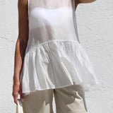 Marlowe Peplum Top WHITE