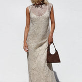 Afterglow Sequin Dress BEIGE
