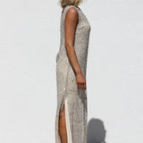 Afterglow Sequin Dress BEIGE