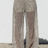 Golden Hour Sequin Pants BEIGE