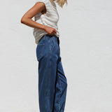 Indie Stripe Knit Top WHITE