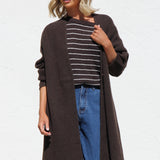 Indie Stripe Knit Top BROWN