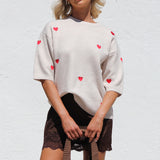 Heart Club Knit Top
