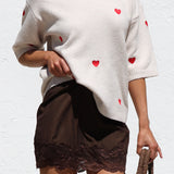 Heart Club Knit Top