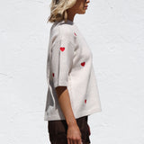 Heart Club Knit Top