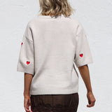 Heart Club Knit Top