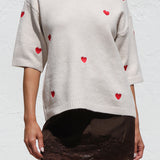 Heart Club Knit Top