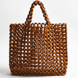 Solara Beaded Tote TAN