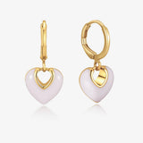Jules Heart Earrings WHITE