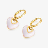 Jules Heart Earrings WHITE