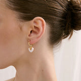 Jules Heart Earrings WHITE