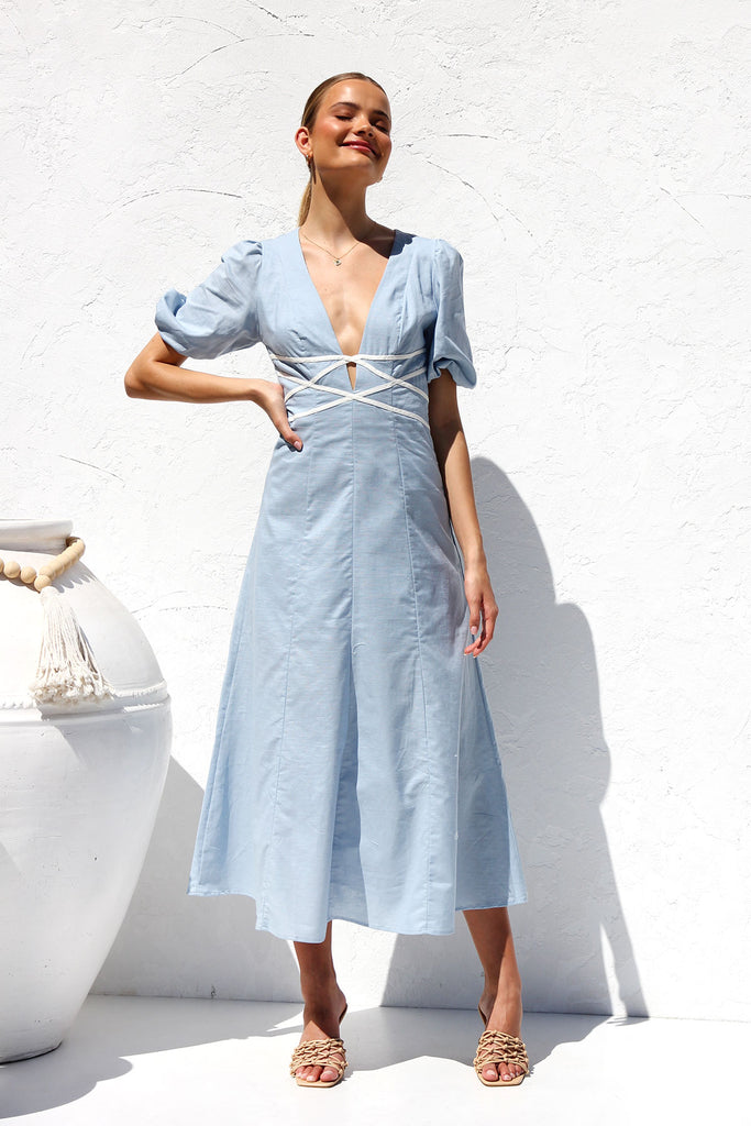 Best-Self Dress, Women's Sky Blue Dresses – CityLux Boutique