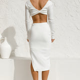 Tina Midi Dress WHITE 